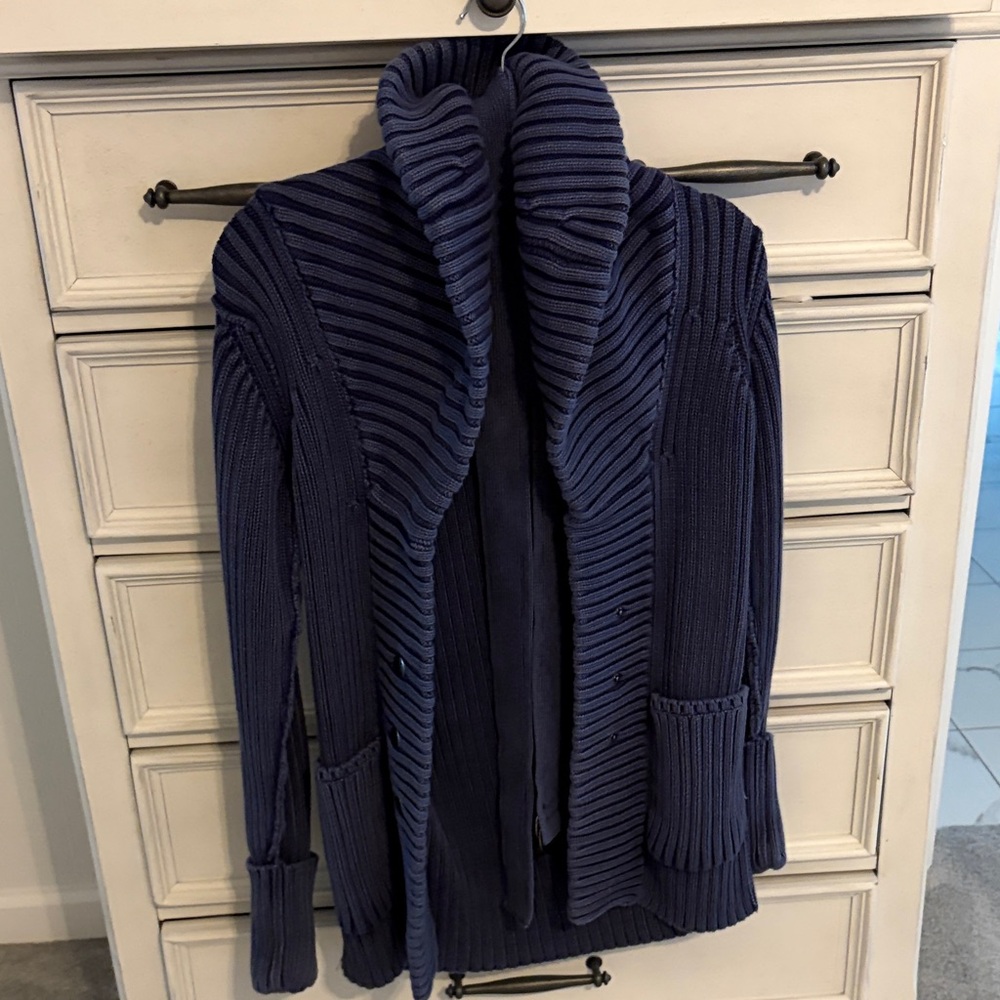 Free People Navy Blue Cardigan Sweater